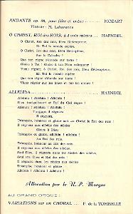 CONCERT CATHEDRALE D ORAN DU 20 NOVEMBRE 1949 (3)